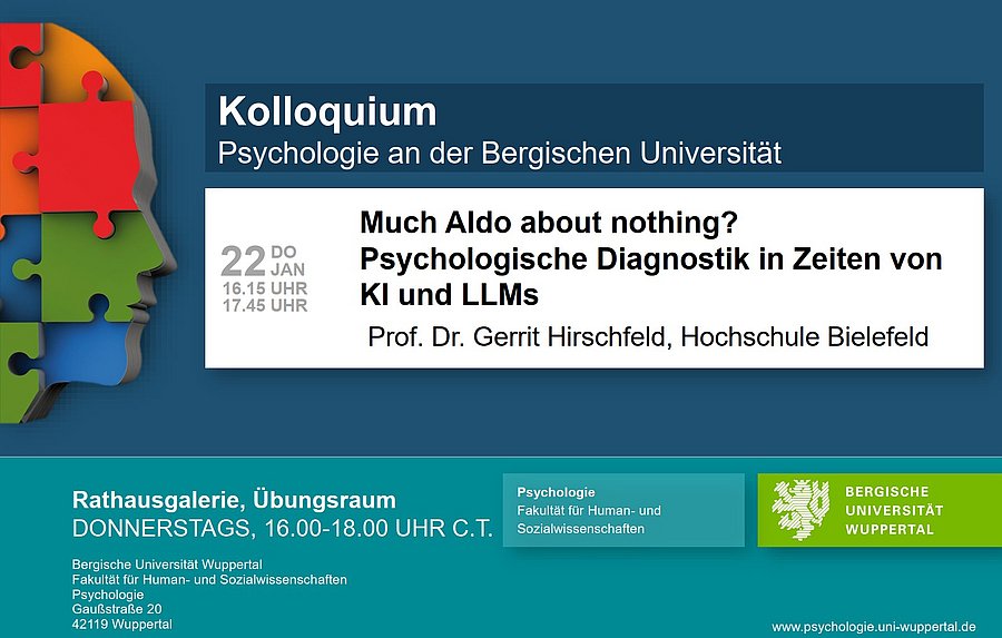 Ankündigung Talk Institutskolloquium am 22.01.2026 von Prof. Hirschfeld