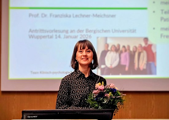 Prof. Dr. Lechner-Meichsner hält ihre Antrittsvorlesung.