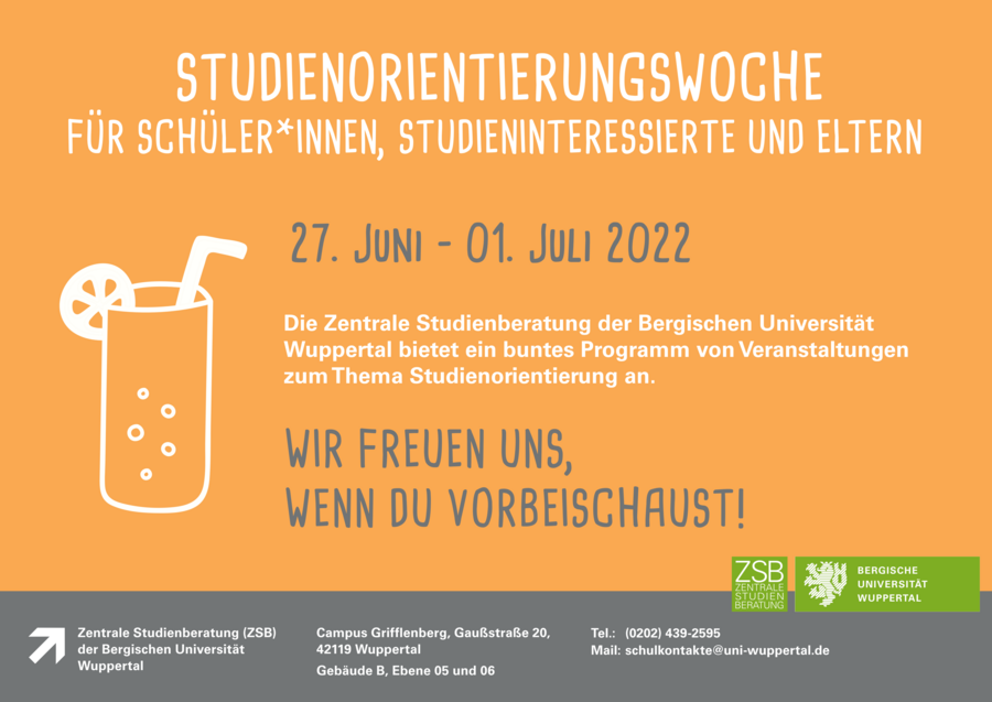 Infoposter zur Studienorientierungswoche